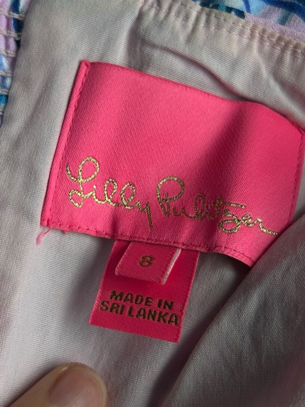 Lilly‎ Pulitzer Zenon Ruffle Romper Magnolia Lilac  Pink & Blue Floral Size 8 - Picture 10 of 10